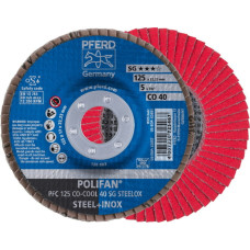Pferd Lapelinis šlifavimo diskas SG STEELOX CO-COOL 125mm P40 PFC, Pferd