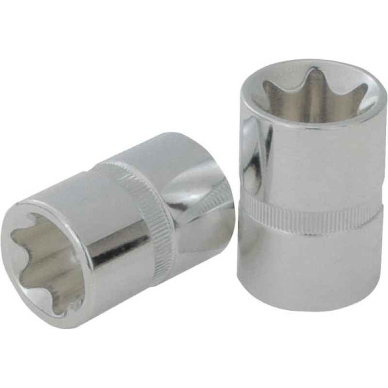 Ks Tools Torx lizdas 1/2" CHROMEplus,ant pakabinamos etiketės E20, KS Tools