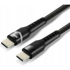 Usams Kabel pleciony USB-C -> USB-C 1m 240W RGB czarny
