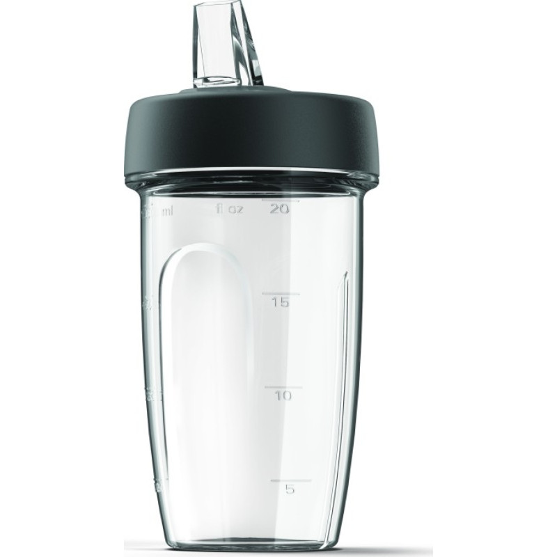 Kenwood Blend-Xtract Sport attachment Smoothie2Go container KAH740PL, cups (transparent / black, 2 pieces)