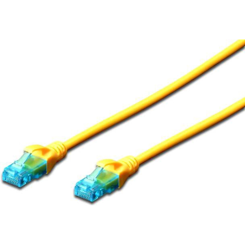 Digitus Cable patch cord UTP, CAT.5E, yellow, 0.25m, 15 LGW (DK-1512-0025/Y)