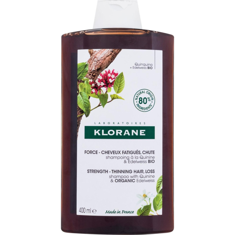 Klorane Klorane, Szampon z Chininą i Organiczną Szarotką, 400 ml - Długi termin ważności!