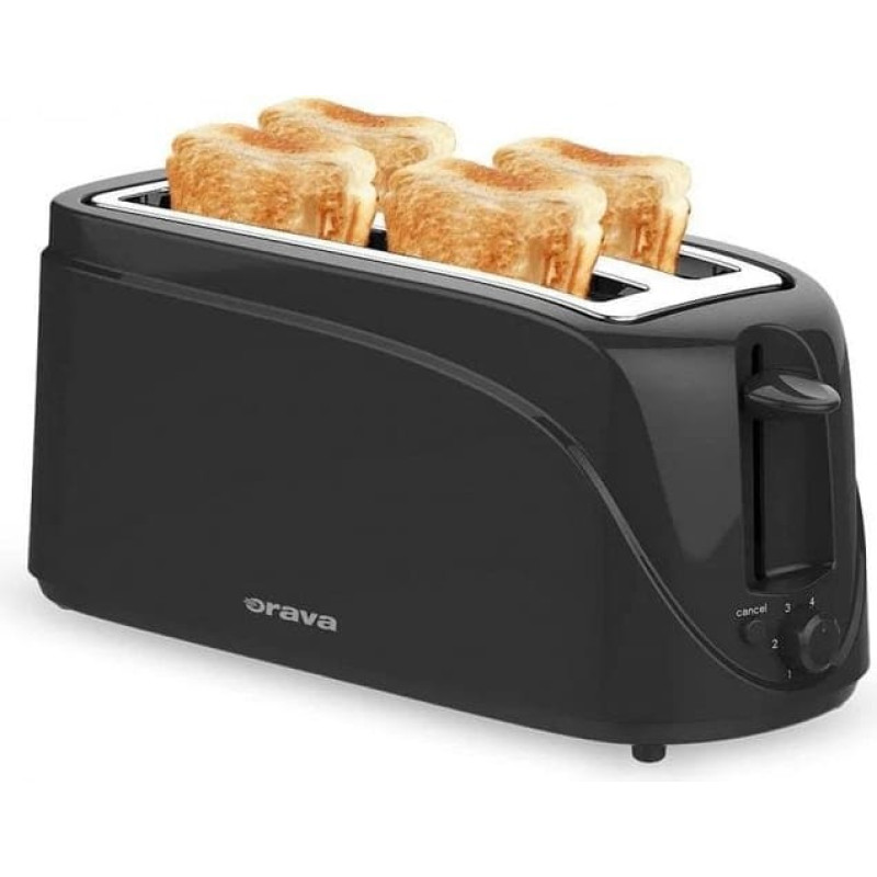 Orava HR-108 B topinkovač, 1200 W, 4 topinky, rozmrazování, automatické vypnutí, světelná signalizace