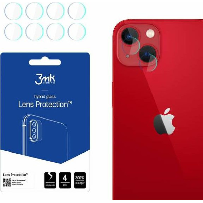 3MK Hybrid glass for camera lens 3MK Lens Protection Apple iPhone 13 [4 PACK]