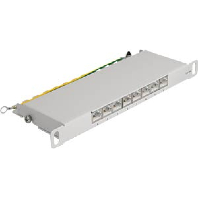 Delock 10  patch panel 8 port Cat.6A (grey, 0.5 U)