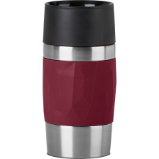 Emsa TRAVEL MUG Compact thermal mug 0.3 liters (wine red/stainless steel, screw cap)