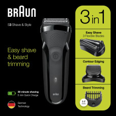 Braun Series 3 81702941 skustuvas vyrams Apkarpymo mašinėlė Juoda