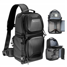 K&F Concept Plecak Fotograficzny Foto 10L Sling Crossbody K&F na Aparat DSLR Kamerę / KF13.176 / Czarny
