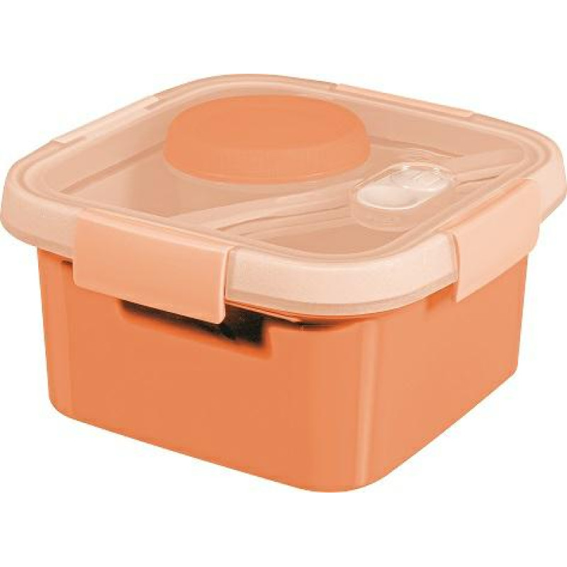 Curver POJEMNIK NA ŻYWNOŚĆ KWADRATOWY LUNCH KIT 1,1L / BRZOSKWINIOWY