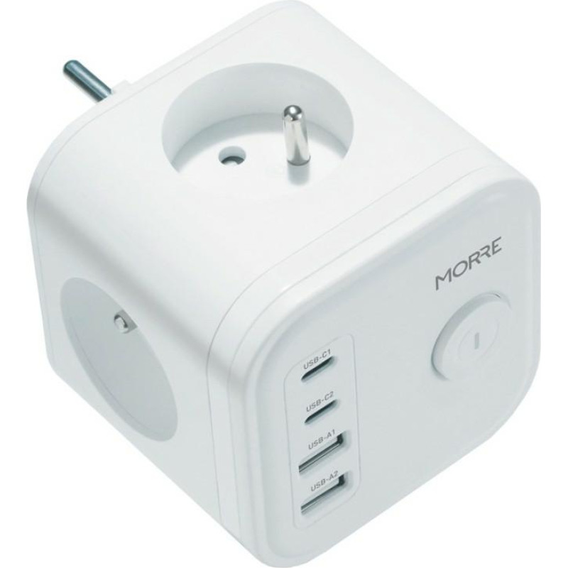 Tiross MORRE ROZGAŁĘZIACZ KOSTKOWY 3G,2xUSB,2xUSB-C