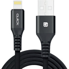 Quick Kabel USB Quick USB-A - Lightning 1.5 m Czarny (4752168141243)