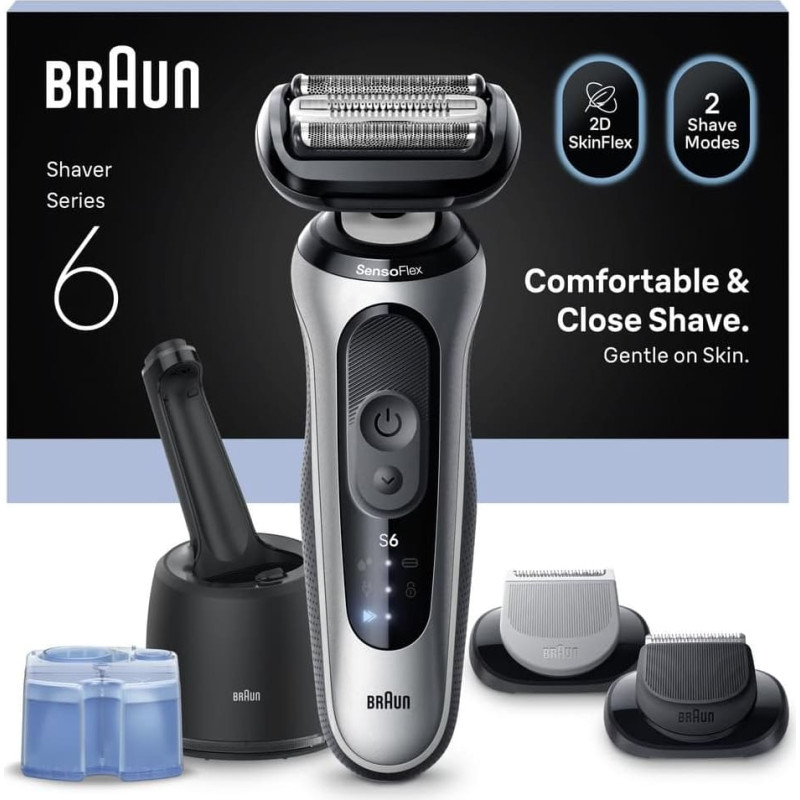 Braun Series 6 62-S7650cc, shaver silver/black