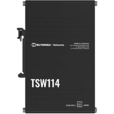 Teltonika DIN Rail Switch | TSW114 | Unmanaged | Wall-mountable | Gigabit Ethernet (copper) ports quantity 5 | Power supply type 2-pin industrial DC power socket