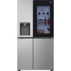 LG Refrigerator | GSGV81PYLL | Energy efficiency class E | Free standing | Side by side | Height 179 cm | Fridge net capacity 416 L | Freezer net capacity 219 L | Display | 36 dB | Silver