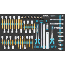 Hazet screwdriver socket set 163-603/52, size 4/3+, 52-piece tool set, metric and imperial dimensions
