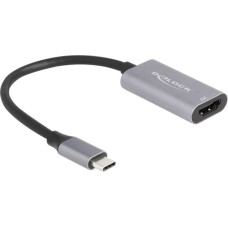 Delock USB adapter, USB-C male > HDMI female 4K 60hz grey, 15cm, HDR and HDCP
