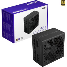 Nzxt C750 GOLD CORE, PC power supply black, 1x 12-pin High Power GPU, 3x PCIe, cable management, 750 Watt