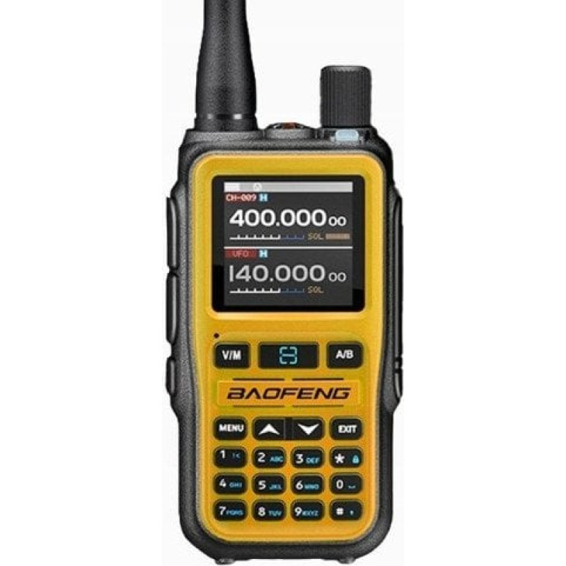 Baofeng Krótkofalówka Baofeng UV-5R EU MINI USB-C Bluetooth VHF UHF Pasmo Lotnicze Orange (antena 15cm)