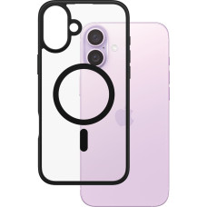 Panzerglass ® HardCase Transparent w. Black MagSafe & Frame iPhone 16 Plus mobiliojo telefono dėklas Juoda