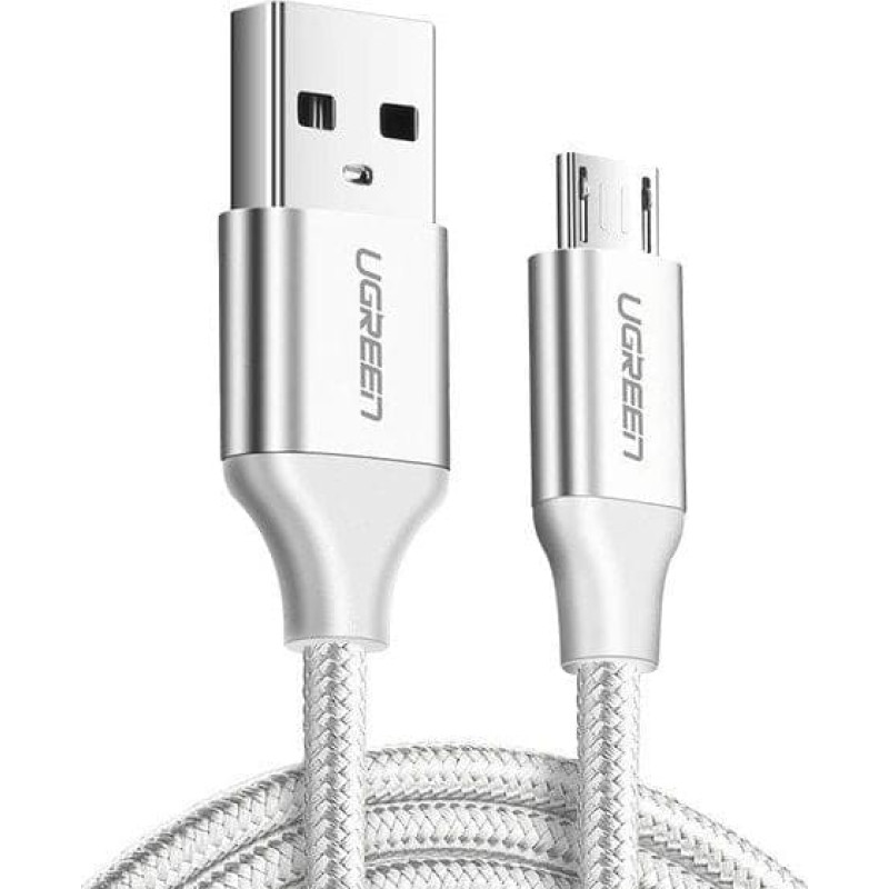 Ugreen Kabel USB Ugreen USB-A - microUSB 1 m Biały (60151)