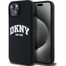 Dkny DKNY Liquid Silicone White Printed Logo MagSafe - Etui iPhone 14 / 15 / 13 (czarny)