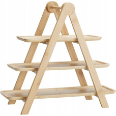 Lumarko Trzypoziomowa patera na przekąski FLUX, bamboo, 43 x 18 x 39 cm