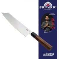 Šefo peilis Gyuto 23cm SAMURAI GOURMET juodmedžio ir riešutmedžio rankena HR-EVI-R23 HEINNER