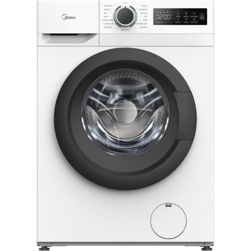 Midea Washing Machine | MF110W70B/W-HR | Energy efficiency class A | Front loading | Washing capacity 7 kg | 1200 RPM | Depth 40 cm | Width 60 cm | Display | LED | Steam function | White