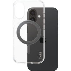 Panzerglass CARE by &reg; Feature Case Transparent w. Black Kickstand & MagSafe iPhone 16 mobiliojo telefono dėklas Juoda