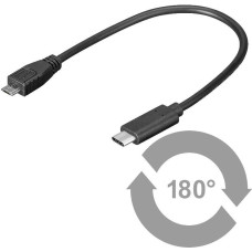 Microconnect USB3.1CAMB02 USB kabelis USB 2.0 0,2 m Micro-USB B USB C Juoda