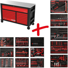 Ks Tools Performanceplus workshop tool trolley set P45 with 950 tools, KS Tools