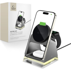 Tech-Protect QI15W-A43 3IN1 MAGNETIC MAGSAFE WIRELESS CHARGER BLACK