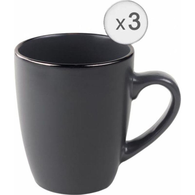 Keraminių puodelių rinkinys 3vnt. 354ml CALYPSO HR-WDF-G3543 HEINNER