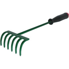 Kard GRABKI OGRODOWE 6-ZEBÓW PRĘT METALOWY 30cm Z RĄCZKĄ