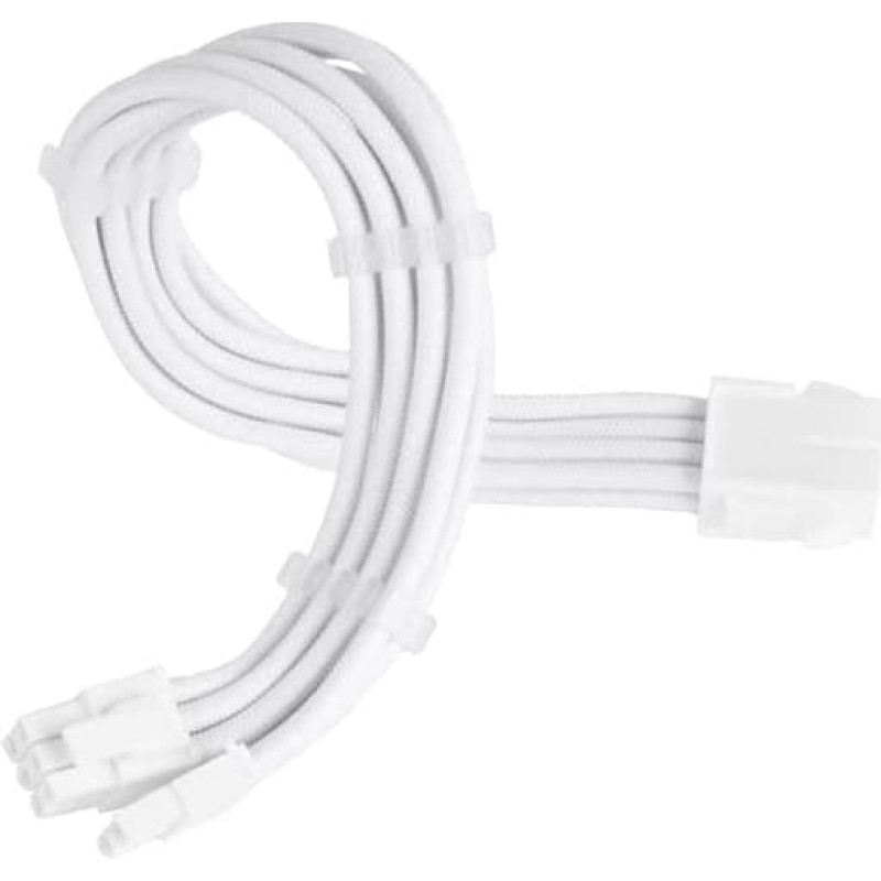 Silverstone Technology SilverStone power supply extension cable SST-PP07E-PCI8W-V2, PCIe 8pin (6+2) (white, 30cm)