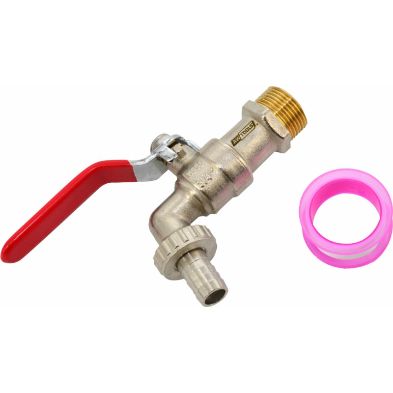 Awtools AW GARDEN LEVER TAP 3/4" GZ 3/4"/ BRASS NICKEL-PLATED