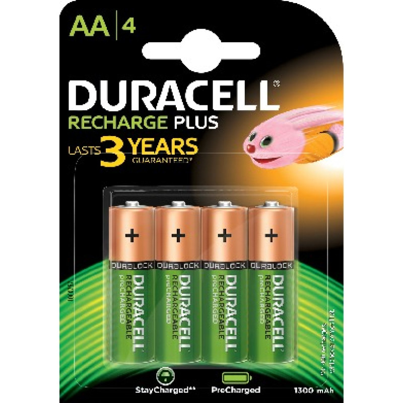Duracell 4 LR06 1300mAh Įkraunama baterija Nikelio-metalo hidridas (NiMH)