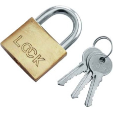 Modeco Kłódka mosiężna BOXER LOCK pałąkowa 38mm MN-02-038