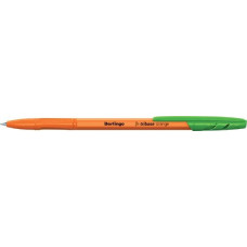 Berlingo Berlingo, ball pen, green, 50pt, 0.7mm, Tribase orange