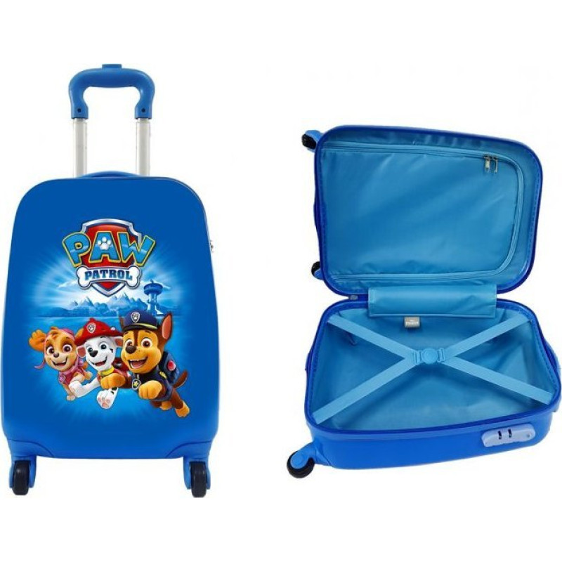 Nickelodeon Travel suitcase on wheels Psi Patrol - blue large