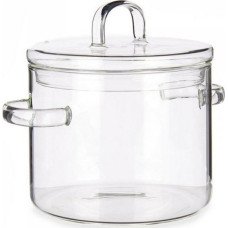 Vivalto Covered pot Borrosor glass Transparent (14.5 x 14.8 x 20 cm)