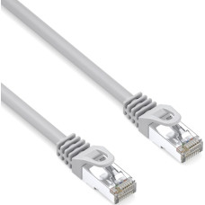 Lsoh S/FTP patchcord, Cat.6a, RJ45 M - RJ45 M, 3 m, double screened, LSOH, grey, 10 Gb/s economy