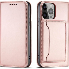 Hurtel Magnet Card Case case case Samsung Galaxy S23 cover with flip flop pink stand wallet
