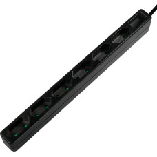 Logilink Listwa zasilająca LogiLink LPS przeciwprzepięciowa 6 gniazd 1.5 m czarna (LPS231B)