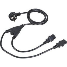 C-Tech C-TECH kabel síťový 220/230V napájecí, 1,8m, rozdvojka Y, VDE