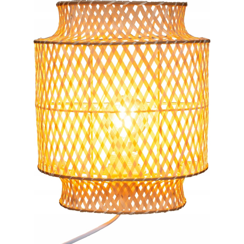 Atmosphera Lampa stołowa Atmosphera Lampa stołowa boho LIBY, klosz bambus, 28 cm