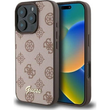Guess Guess GUHMP16XPGPYSW iPhone 16 Pro Max 6.9" brązowy/brown hardcase Peony Script MagSafe