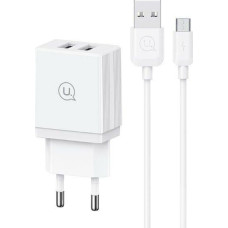 Usams Ładowarka Usams USAMS Ład. siec. 2xUSB-A + kabel Micro/ USB-A Fast Charging biały/white series HC HCXLTZ02