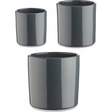 Ibergarden Zestaw doniczek ceramicznych, okrągłych, 3 sztuki