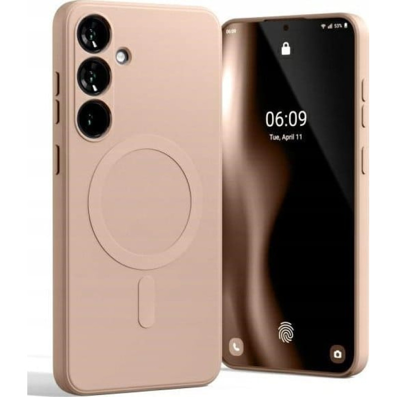 Mercury Goospery Mercury MagSafe Semi-Silicone Sam S24 FE S721 r&oacute;żowo-piaskowy /pink sand